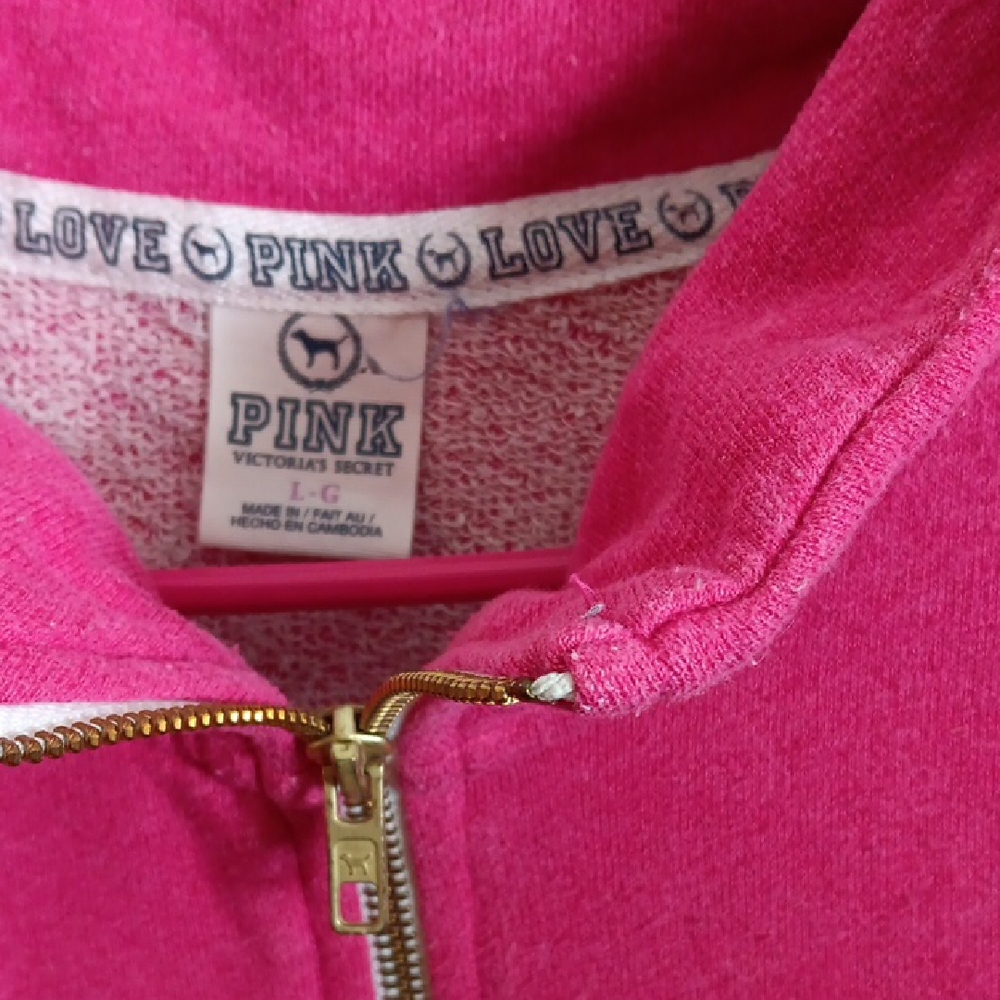 PINK Victoria's Secret Fuchsia Cowl Neck Sweater - Picture 2 of 5